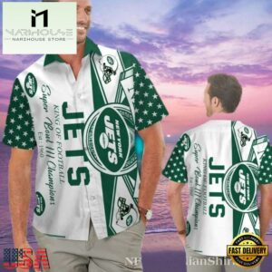 NFL Super Bowl III Champions Commemorative NY Jets Hawaiian Shirt