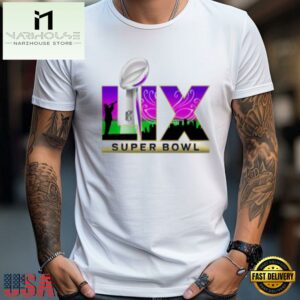 NFL Super Bowl LIX 2025 Logo Purple New Design T Shirt