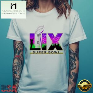 NFL Super Bowl LIX 2025 Logo Purple New Design T Shirt