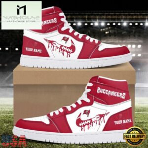 NFL Tampa Bay Buccaneers Grunge Style Custom Air Jordan 1 Shoes