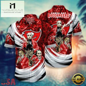 NFL Tampa Bay Buccaneers Halloween Horror Movies Summer Hawaiian Shirts