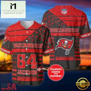 NFL Tampa Bay Buccaneers Personalized American Flag Baseball Jersey