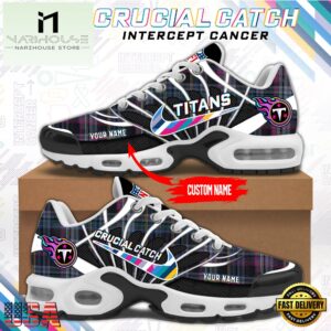 NFL Tennessee Titans Crucial Catch Intercept Cancer Air Max Plus Shoes Sneaker