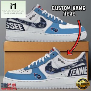 NFL Tennessee Titans Logo Team Design Custom Air Force 1 Shoes