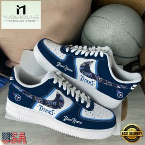 NFL Tennessee Titans Logo Team Limited Edition New Design Custom Air Force 1 Shoes