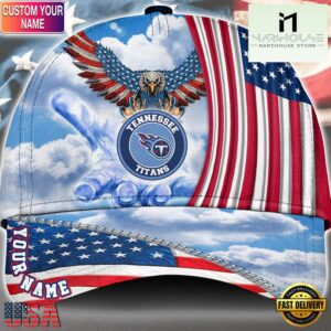 NFL Tennessee Titans Special American Flag Veterans Custom Cap