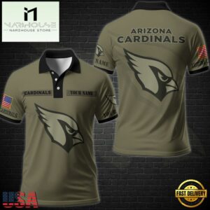 NFL Vetaran Day Arizona Cardinals Polo Shirt Custom Your Name