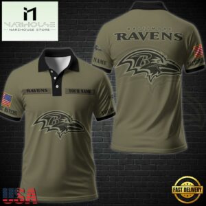 NFL Vetaran Day Baltimore Ravens Polo Shirt Custom Your Name
