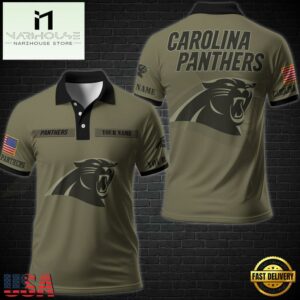 NFL Vetaran Day Carolina Panthers Polo Shirt Custom Your Name