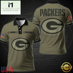 NFL Vetaran Day Green Bay Packers Polo Shirt Custom Your Name