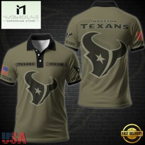 NFL Vetaran Day Houston Texans Polo Shirt Custom Your Name