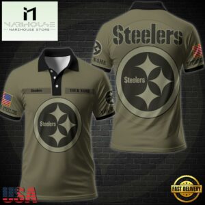 NFL Vetaran Day Pittsburgh Steelers Polo Shirt Custom Your Name