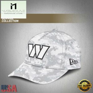 NFL Washington Commanders Arctic White Camo 2024 Salute to Service Baseball Cap