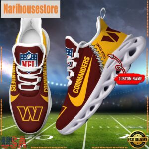 NFL Washington Commanders Custom Name Max Soul Shoes Gift For Fans
