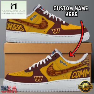 NFL Washington Commanders Logo Team Design Custom Air Force 1 Shoes