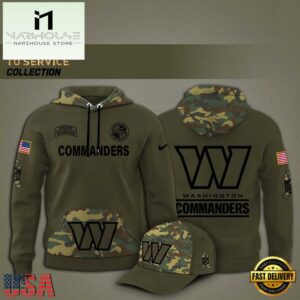 NFL Washington Commanders Nike Arctic Camo 2024 Salute to Service Hoodie