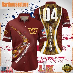 NFL Washington Commanders Super Bowl LIX Fans Custom Hawaiian Shirt