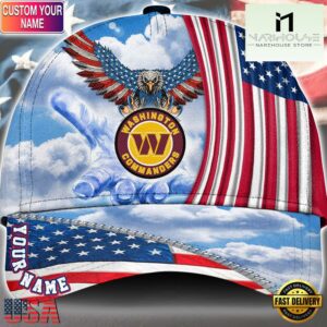 NFL Washington Football Team Special American Flag Veterans Custom Cap