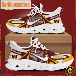 NFL Washington redskins Blue White Stripes Logo Custom Clunky Max Soul Shoes