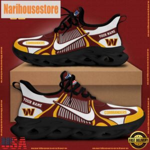 NFL Washington redskins Blue White Stripes Logo Custom Clunky Max Soul Shoes