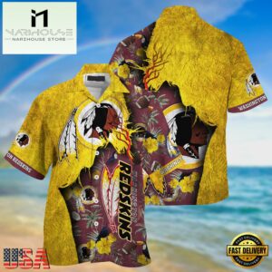 NFL Washington Redskins Football Team Summer God Hawaii Shirt