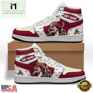 NHL Arizona Coyotes Team Mascot Design Air Jordan 1 Hightop Shoes