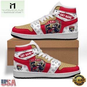 NHL Florida Panthers Team Mascot Design Air Jordan 1 Hightop Shoes