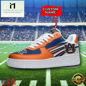 Personalized Name NCAA Auburn Tigers Air Force 1 Shoes