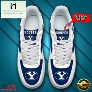 Personalized Name NCAA BYU Cougars Seminoles Air Force 1 Shoes