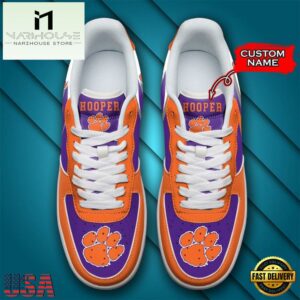 Personalized Name NCAA Clemson Tigers Seminoles Air Force 1 Shoes