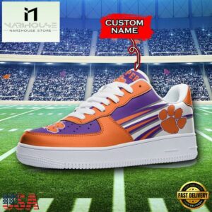 Personalized Name NCAA Clemson Tigers Seminoles Air Force 1 Shoes