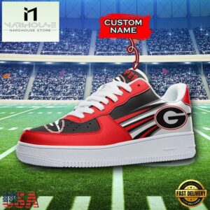 Personalized Name NCAA Georgia Bulldogs Air Force 1 Shoes