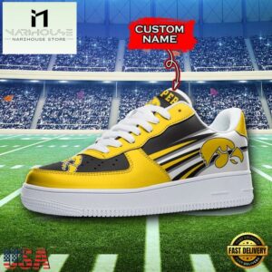 Personalized Name NCAA Iowa Hawkeyes Air Force 1 Shoes