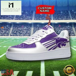 Personalized Name NCAA Kansas State Wildcats Air Force 1 Shoes Sneaker