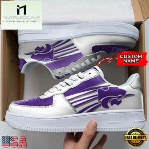 Personalized Name NCAA Kansas State Wildcats Air Force 1 Shoes Sneaker