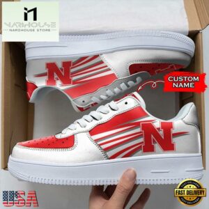 Personalized Name NCAA Nebraska Cornhuskers Air Force 1 Shoes
