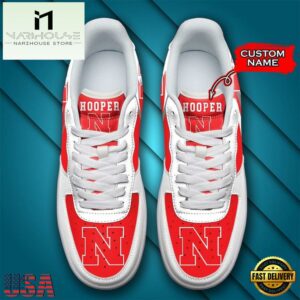 NCAA Custom Name Nebraska Cornhuskers Air Force 1 Shoes , Men's Women's Air Force 1 Sneakers Shoes 5 Personalized Name NCAA Nebraska Cornhuskers Air Force 1 Shoes