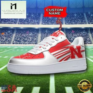 Personalized Name NCAA Nebraska Cornhuskers Air Force 1 Shoes