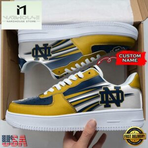 Personalized Name NCAA Notre Dame Fighting Air Force 1 Shoes