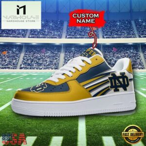 Personalized Name NCAA Notre Dame Fighting Air Force 1 Shoes