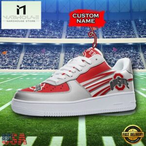 Personalized Name NCAA Ohio State Buckeyes Air Force 1 Shoes