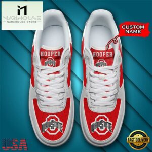 Personalized Name NCAA Ohio State Buckeyes Air Force 1 Shoes