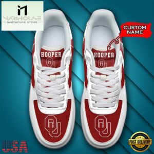 Personalized Name NCAA Oklahoma Sooners Air Force 1 Shoes