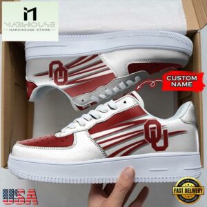 Personalized Name NCAA Oklahoma Sooners Air Force 1 Shoes