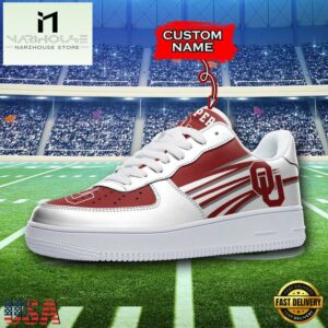 Personalized Name NCAA Oklahoma Sooners Air Force 1 Shoes