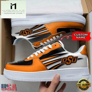 Personalized Name NCAA Oklahoma State Cowboys Air Force 1 Shoes