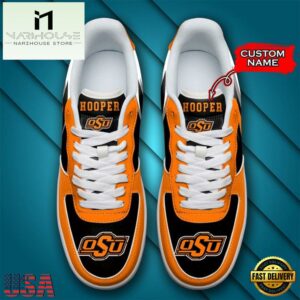 Personalized Name NCAA Oklahoma State Cowboys Air Force 1 Shoes