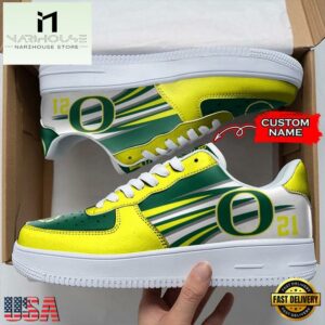 Personalized Name NCAA Oregon Ducks Air Force 1 Shoes