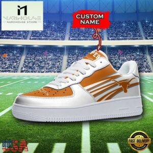 Personalized Name NCAA Texas Longhorns Air Force 1 Shoes