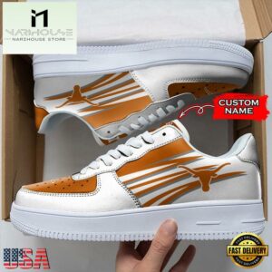 Personalized Name NCAA Texas Longhorns Air Force 1 Shoes